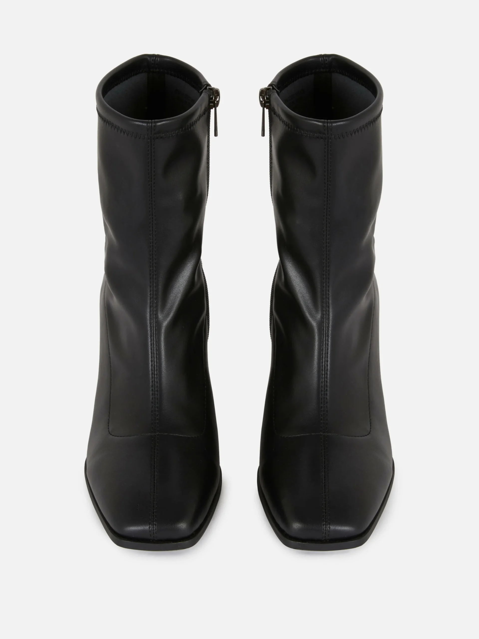 Botín Elástico De Punta Cuadrada