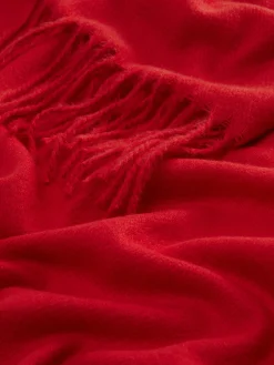 Bufanda Básica Con Borlas En Los Bordes