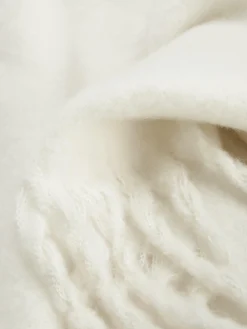 Bufanda Cepillada Con Borlas