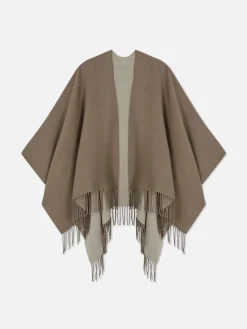 Bufanda Tipo Capa Con Borlas