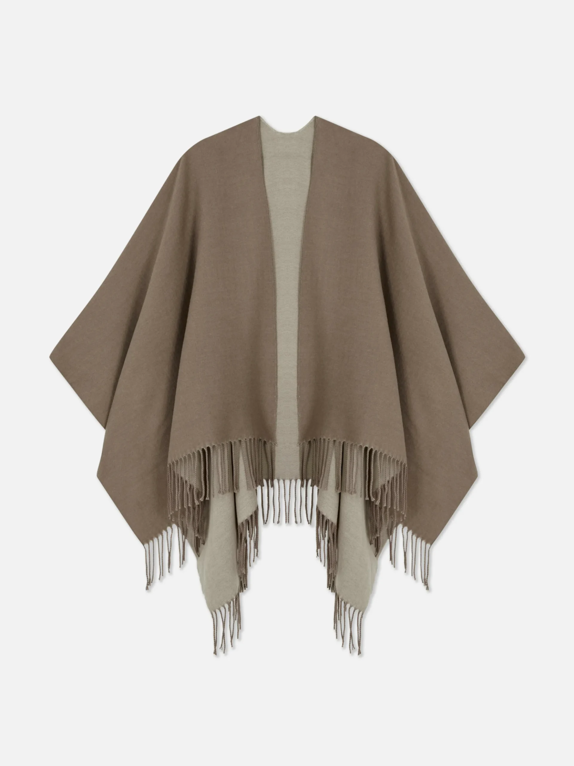 Bufanda Tipo Capa Con Borlas