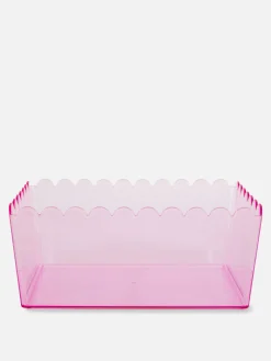 Caja De Almacenaje Translúcida Con Borde Festoneado