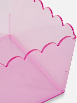 Caja De Almacenaje Translúcida Con Borde Festoneado