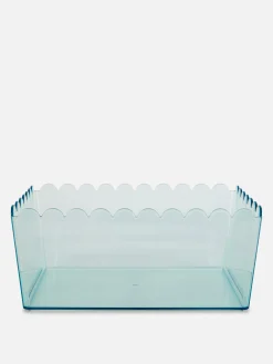 Caja De Almacenaje Translúcida Con Borde Festoneado