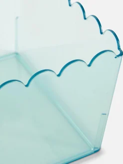 Caja De Almacenaje Translúcida Con Borde Festoneado