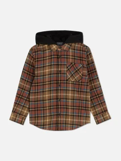 Camisa A Cuadros Con Capucha