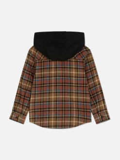 Camisa A Cuadros Con Capucha