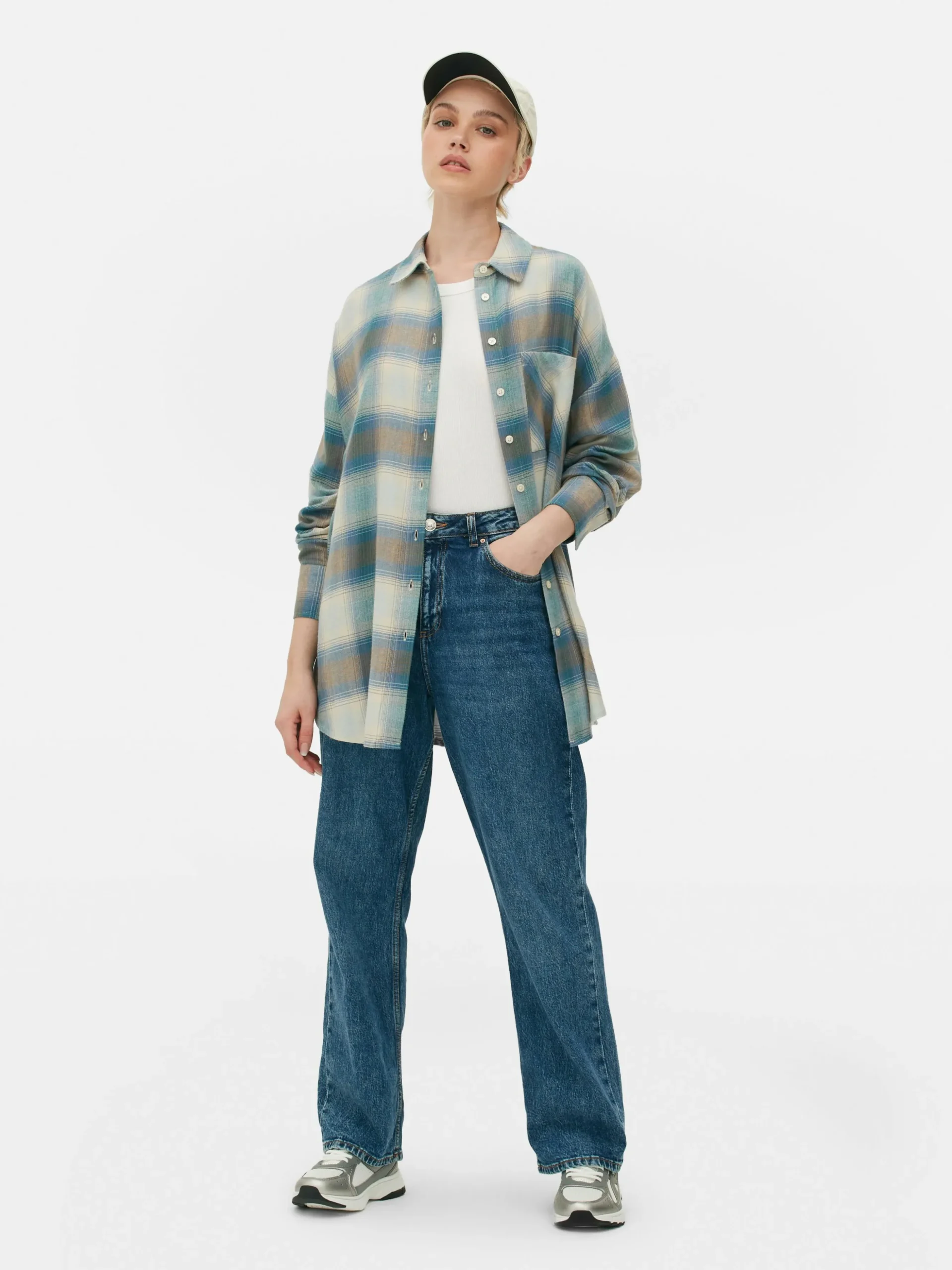 Camisa A Cuadros De Corte Masculino