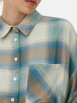 Camisa A Cuadros De Corte Masculino
