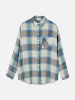 Camisa A Cuadros De Corte Masculino