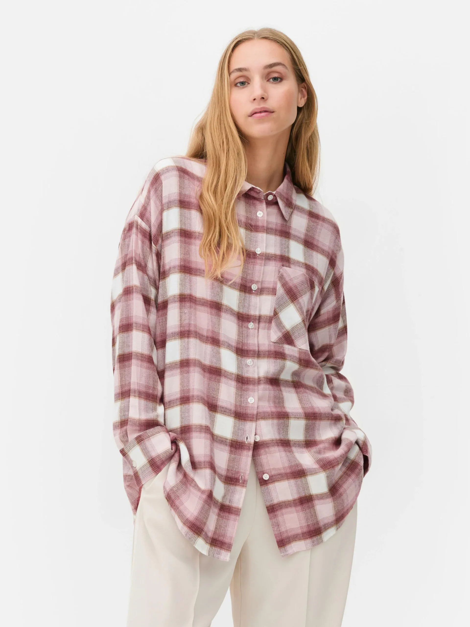 Camisa A Cuadros De Corte Masculino