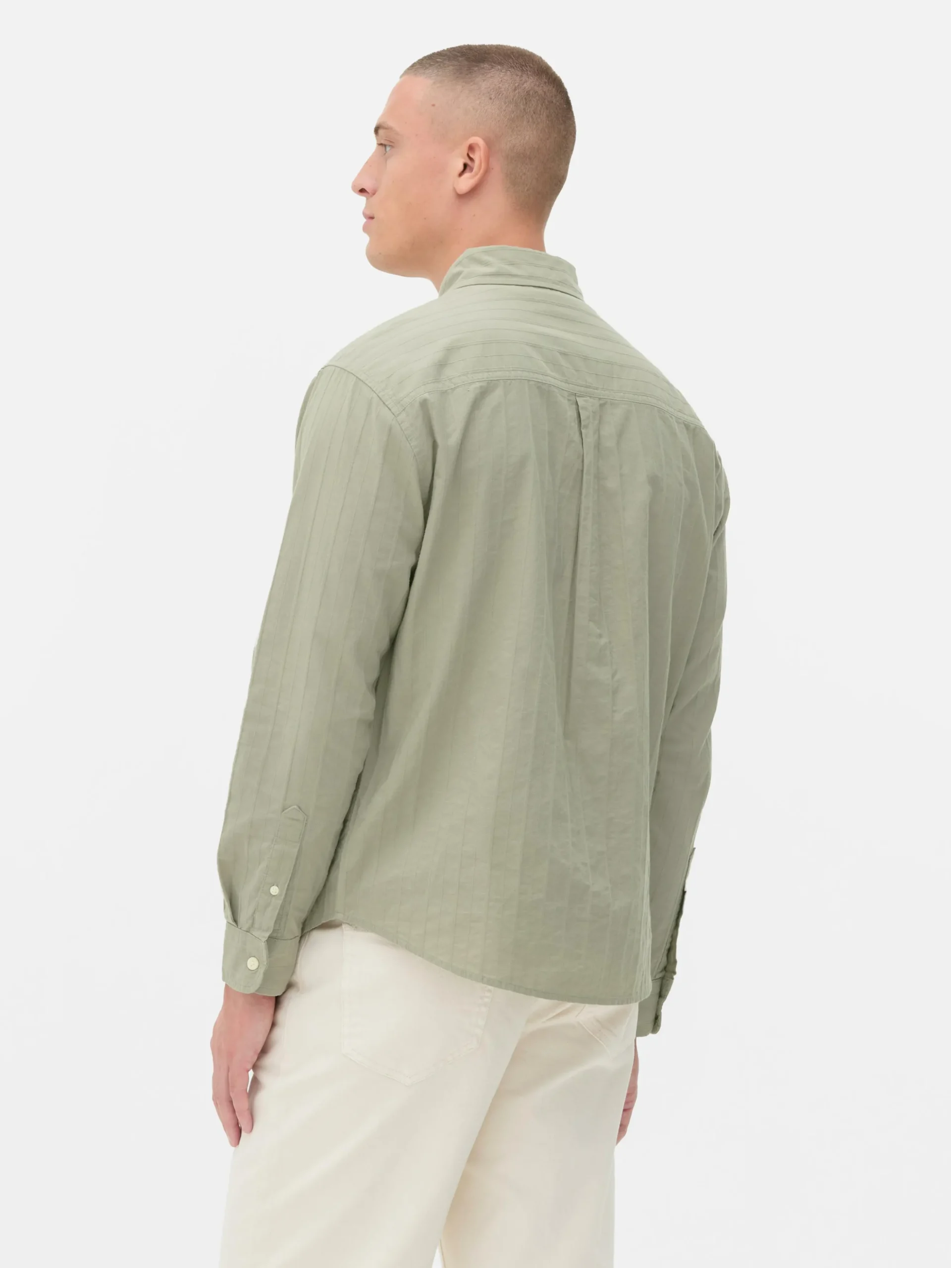 Camisa De Jacquard Con Manga Larga