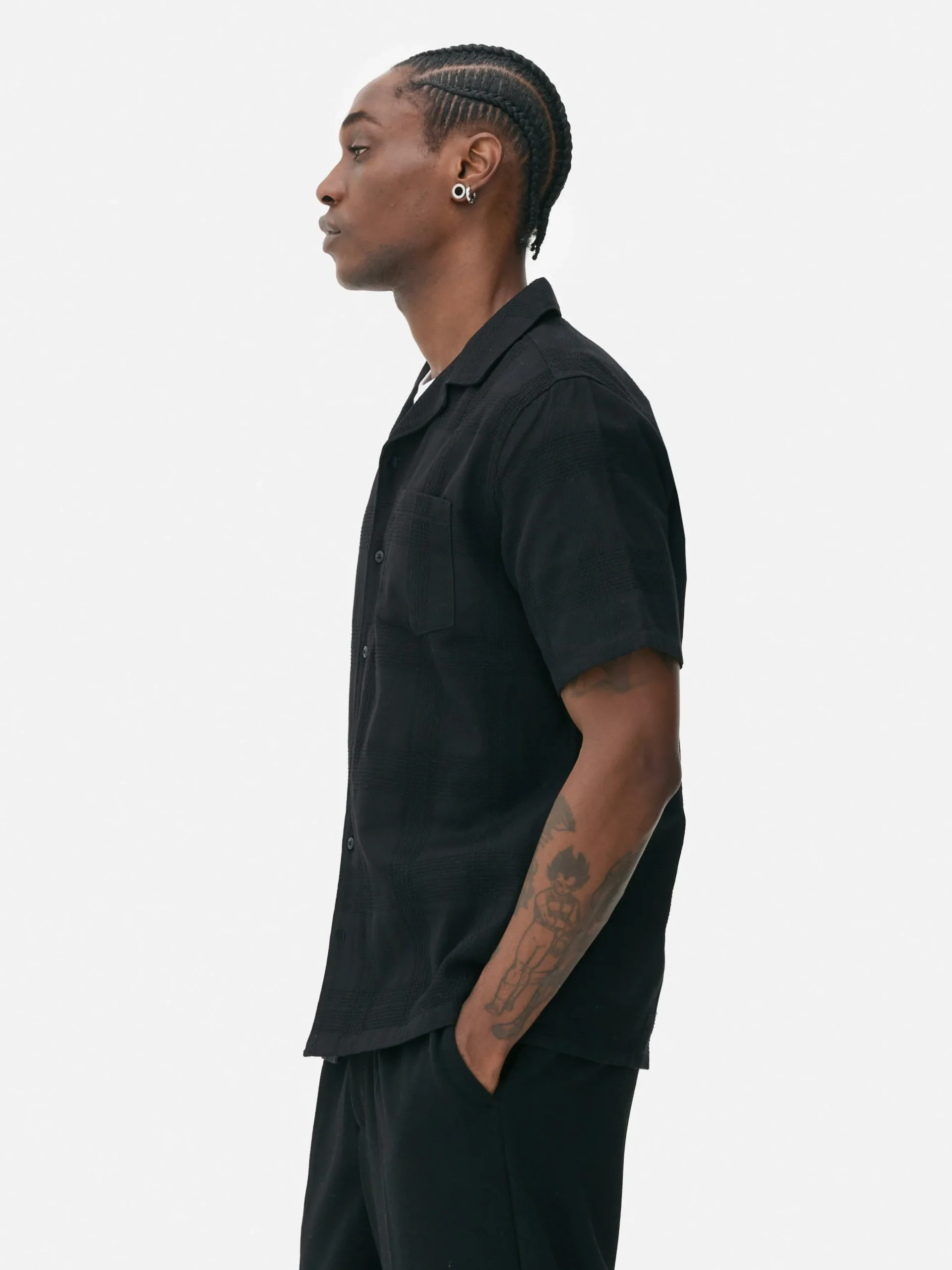 Camisa De Manga Corta Con Botones