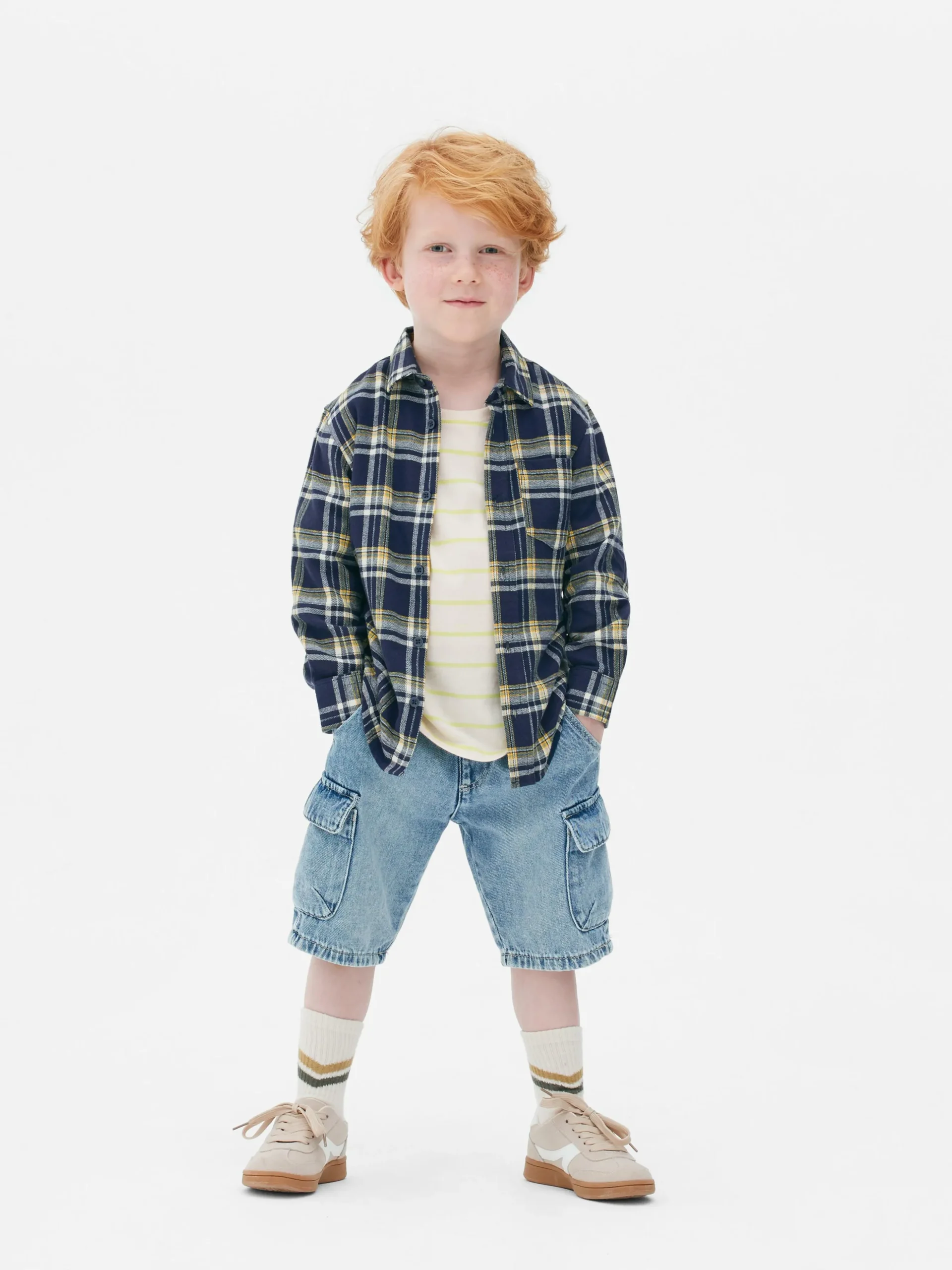 Camisa De Manga Larga A Cuadros