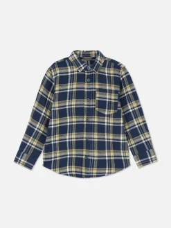 Camisa De Manga Larga A Cuadros