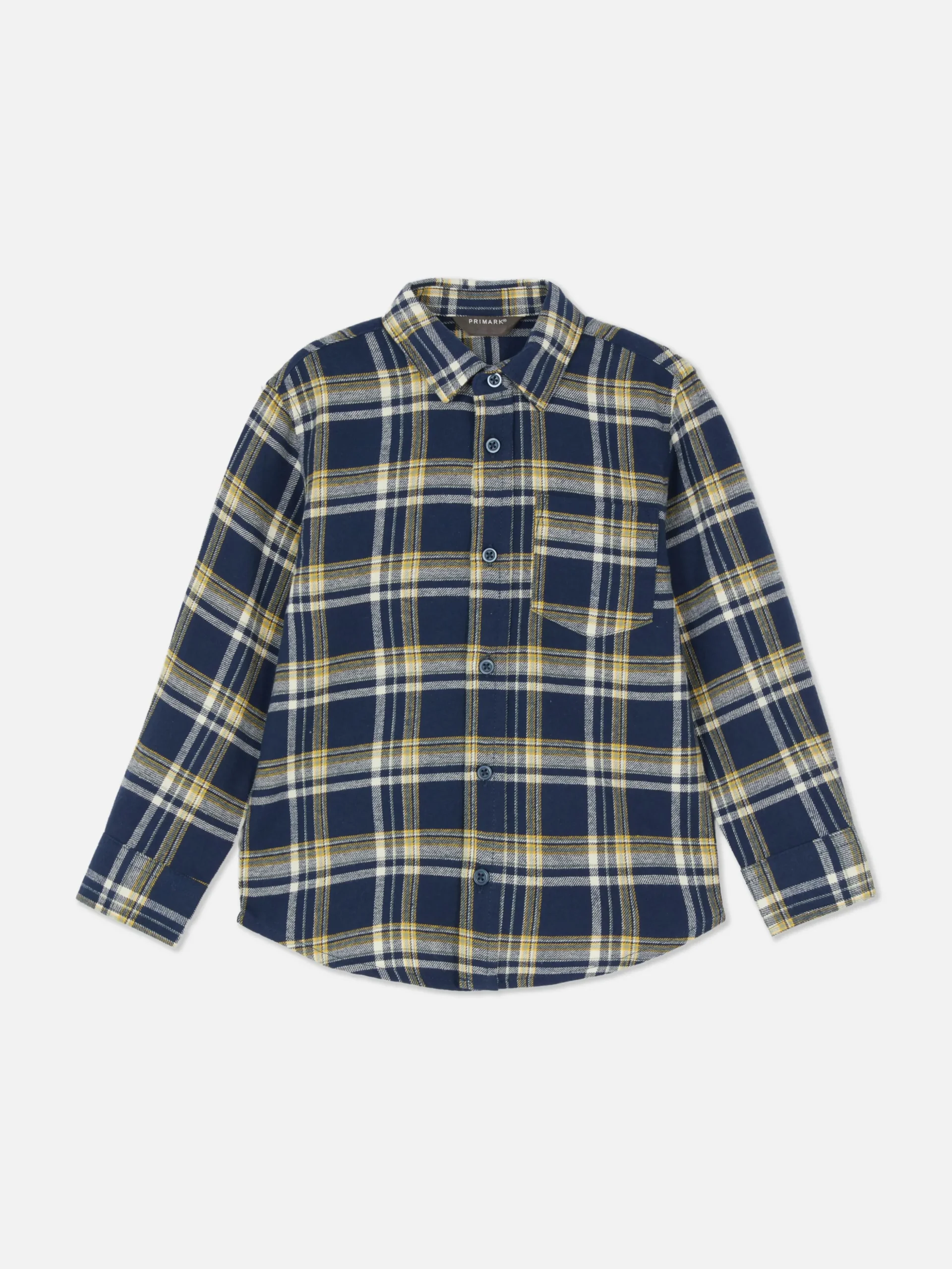 Camisa De Manga Larga A Cuadros