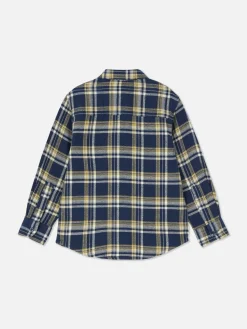 Camisa De Manga Larga A Cuadros