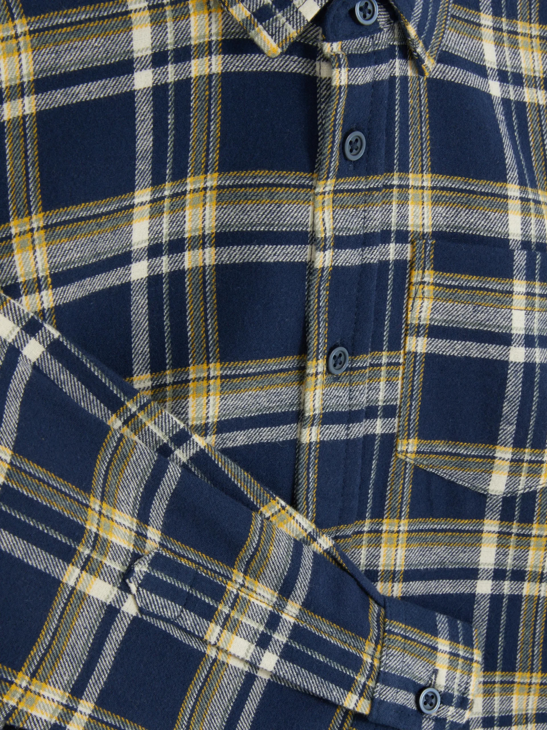 Camisa De Manga Larga A Cuadros