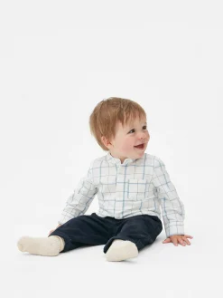 Camisa De Manga Larga A Cuadros