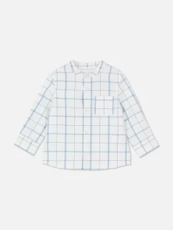 Camisa De Manga Larga A Cuadros