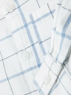 Camisa De Manga Larga A Cuadros