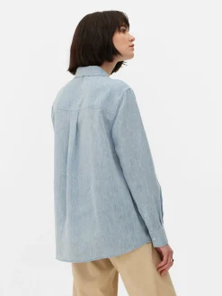 Camisa De Manga Larga De Cambray