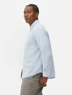 Camisa De Manga Larga De Jacquard A Rayas