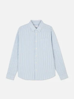 Camisa De Manga Larga De Jacquard A Rayas