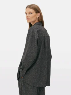 Camisa De Manga Larga Jaspeada De The Edit