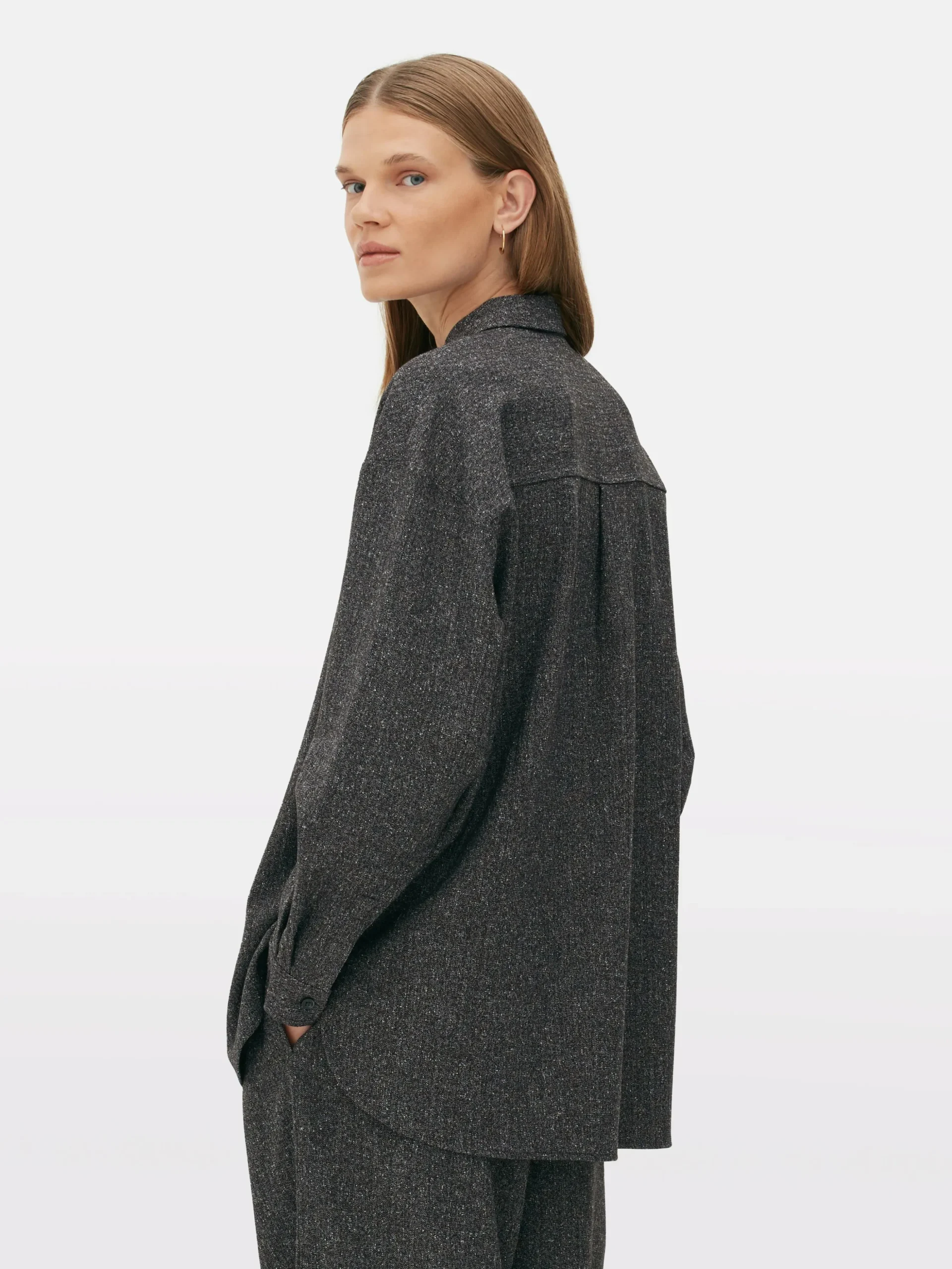 Camisa De Manga Larga Jaspeada De The Edit