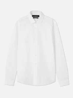 Camisa De Manga Larga Y Corte Recto