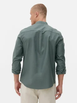 Camisa De Mangas Enrolladas Con Botones