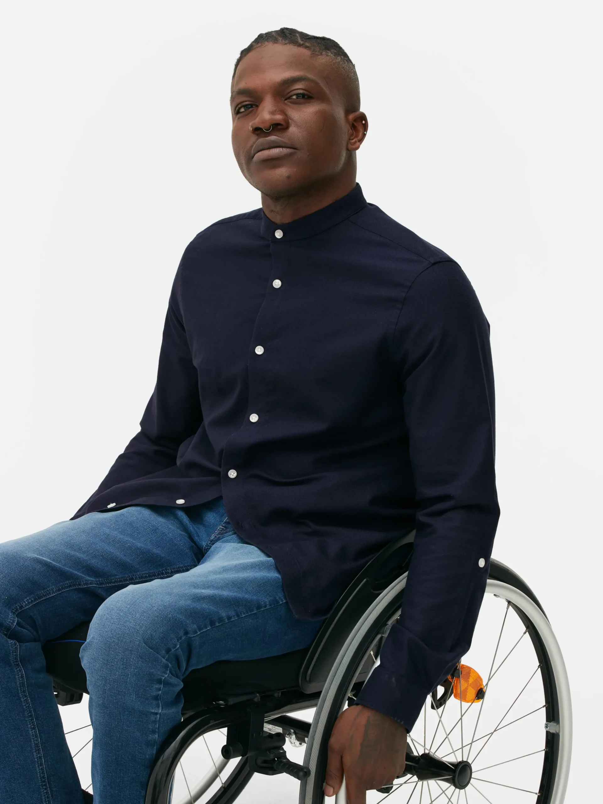 Camisa De Mangas Enrolladas Con Botones