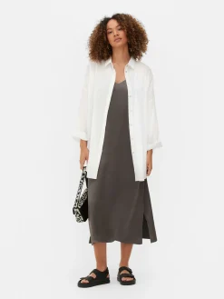 Camisa De Playa Ligera Con Botones