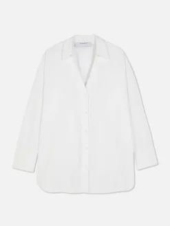 Camisa De Popelina De Corte Oversize