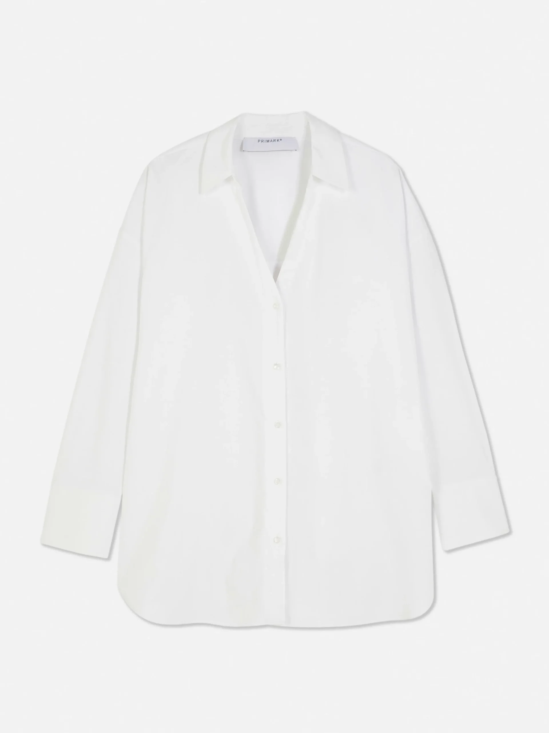 Camisa De Popelina De Corte Oversize