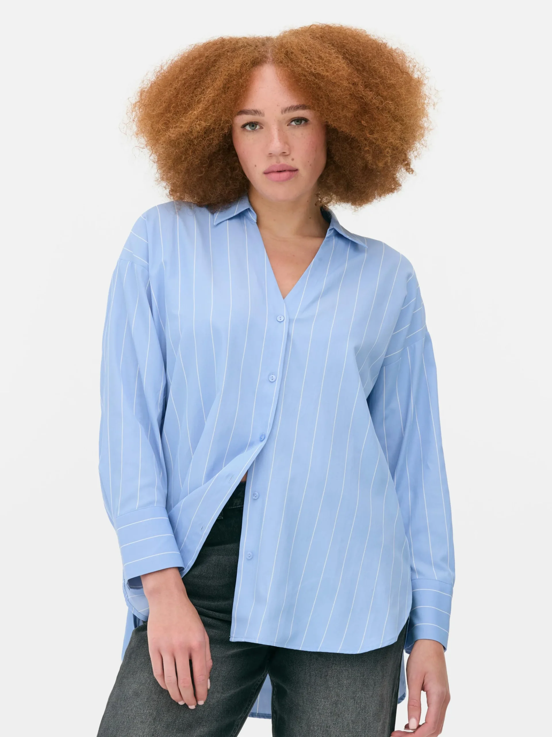 Camisa De Popelina De Corte Oversize
