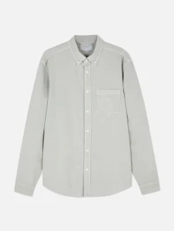 Camisa De Sarga De Algodón De Manga Larga