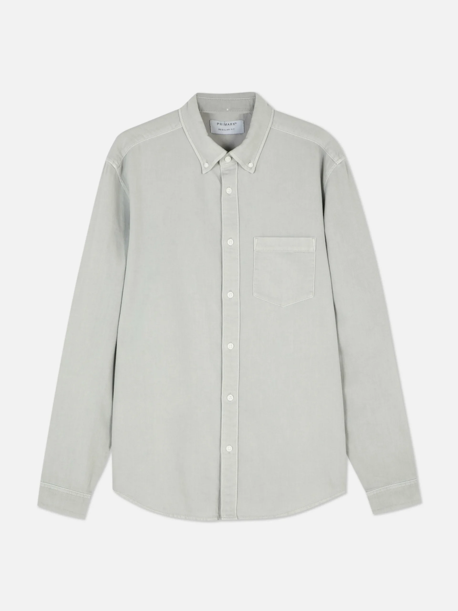 Camisa De Sarga De Algodón De Manga Larga