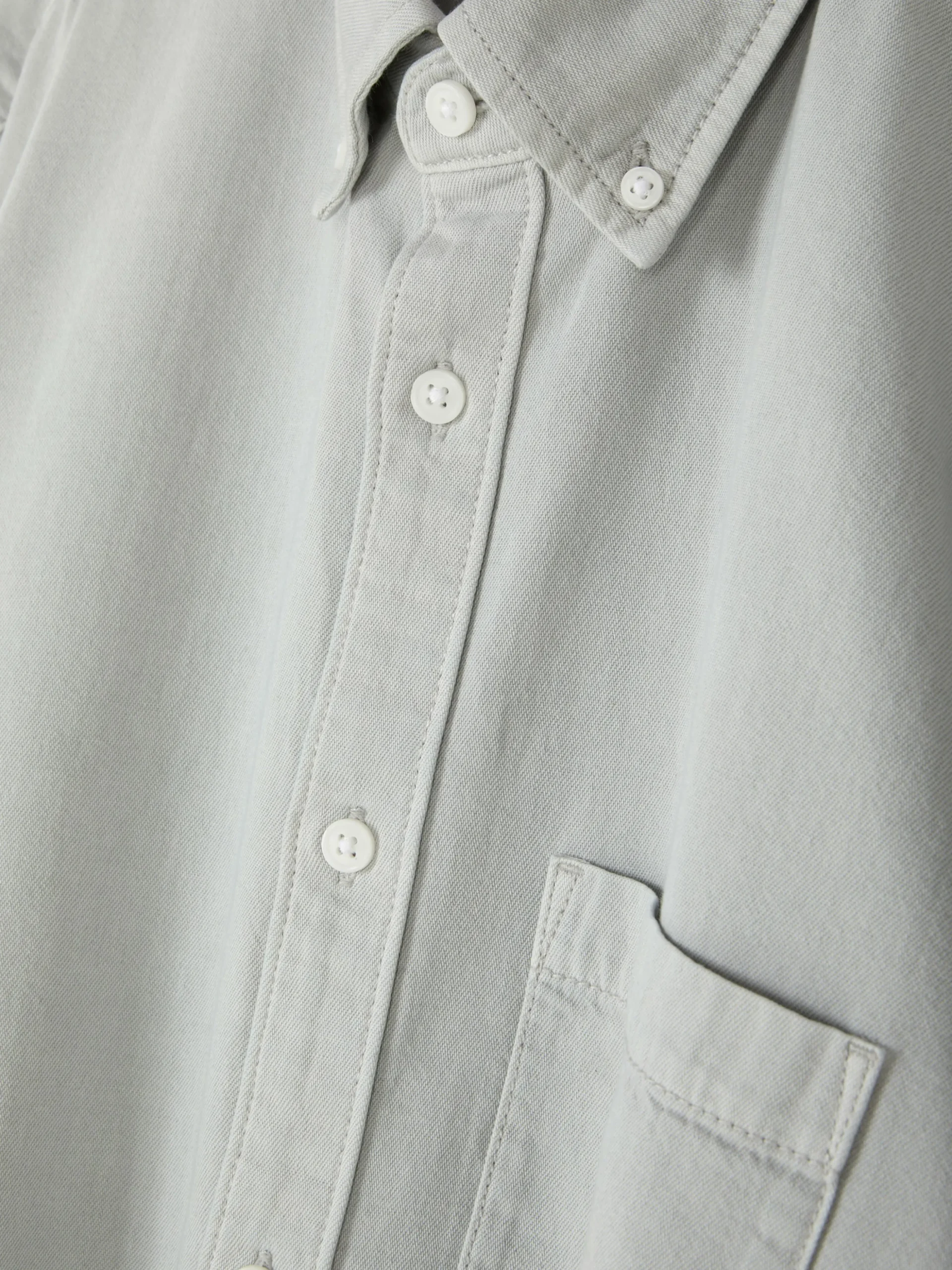 Camisa De Sarga De Algodón De Manga Larga