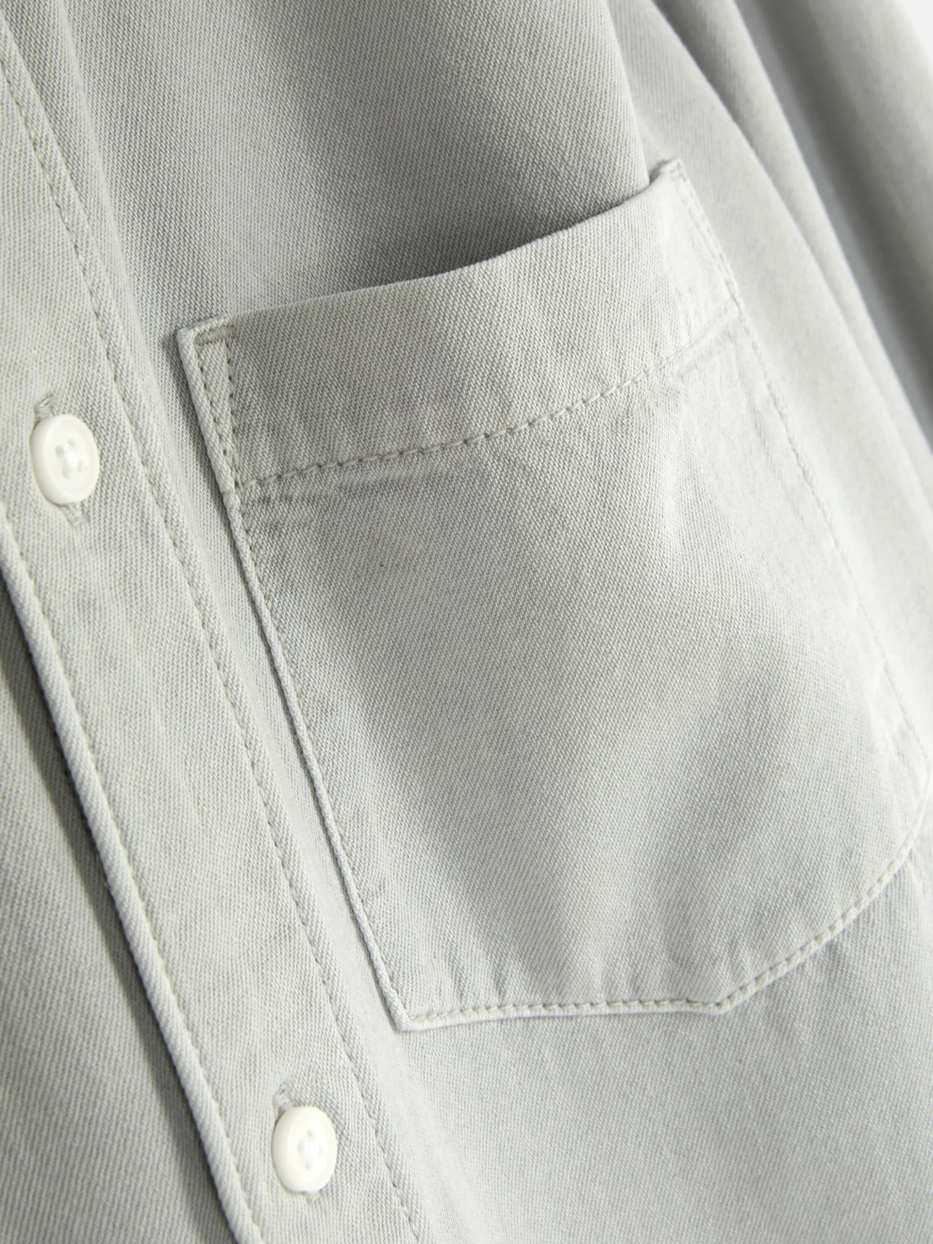 Camisa De Sarga De Algodón De Manga Larga