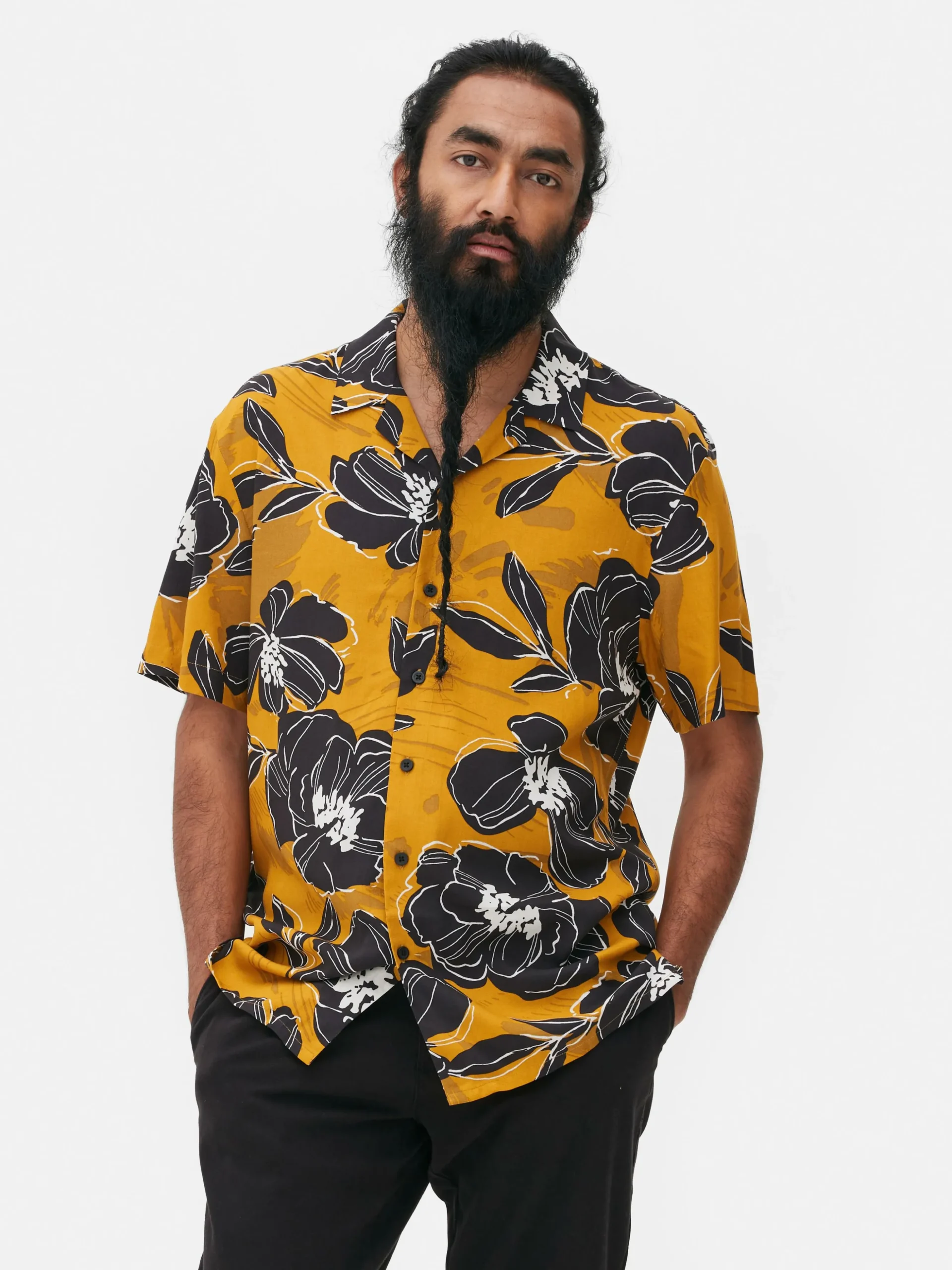 Camisa Floral De Manga Corta
