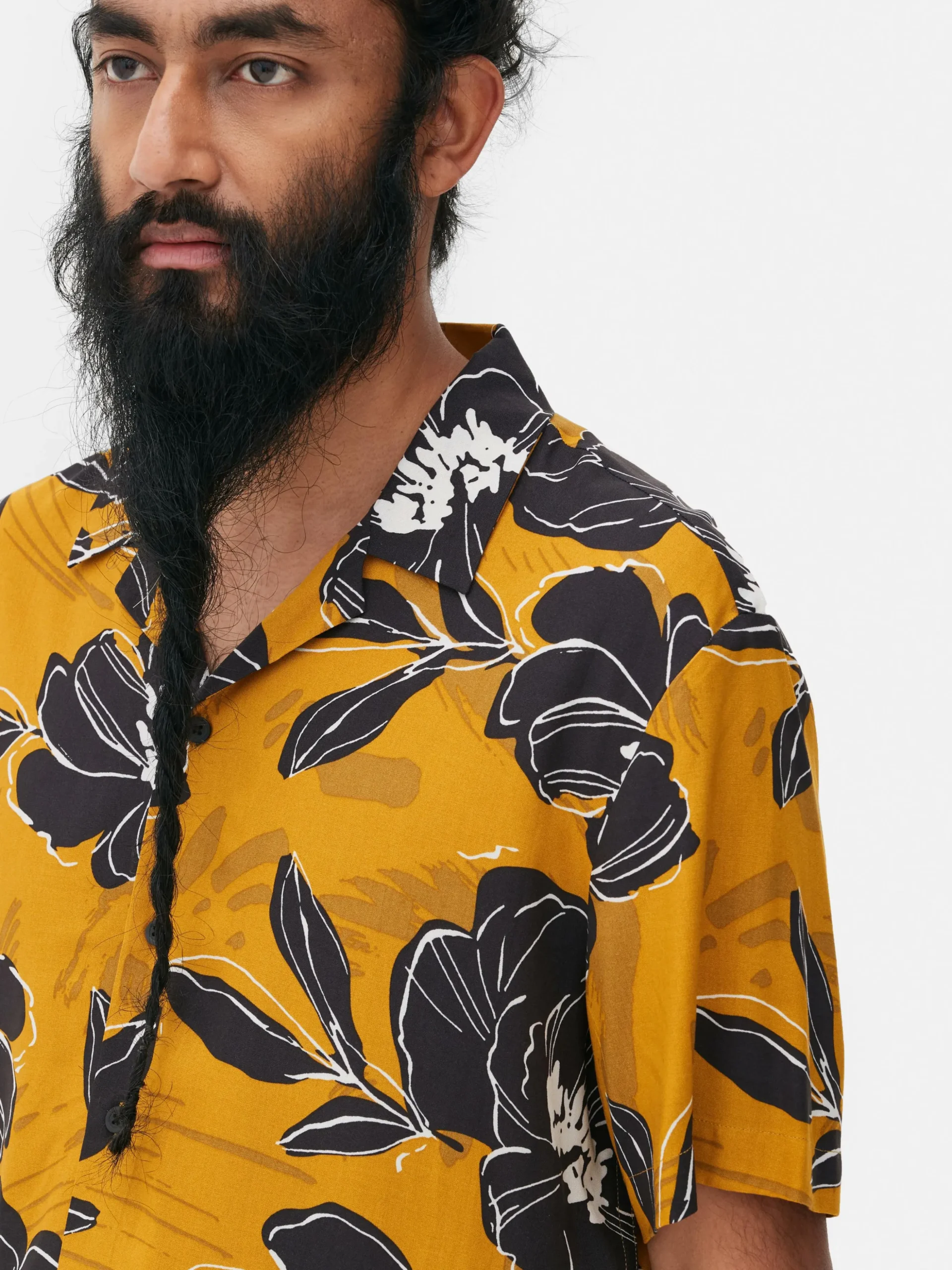 Camisa Floral De Manga Corta