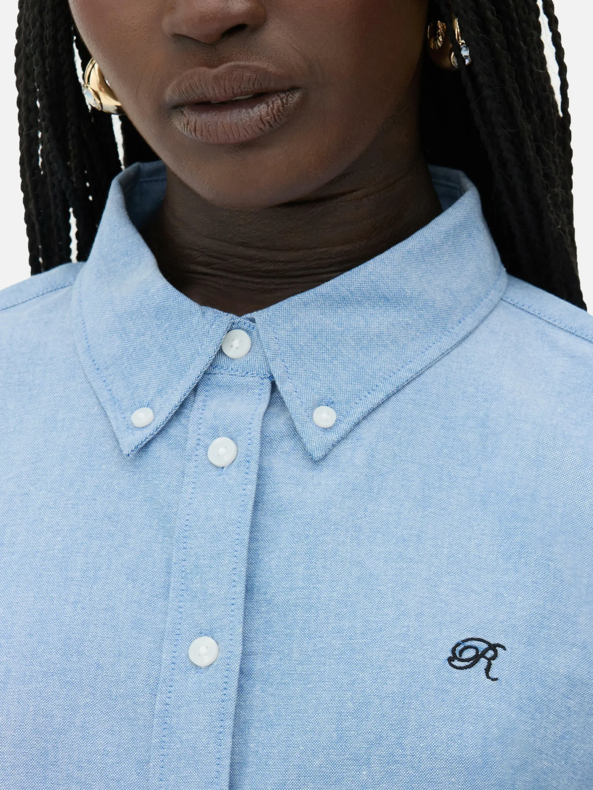 Camisa Oxford Abotonada De Rita Ora