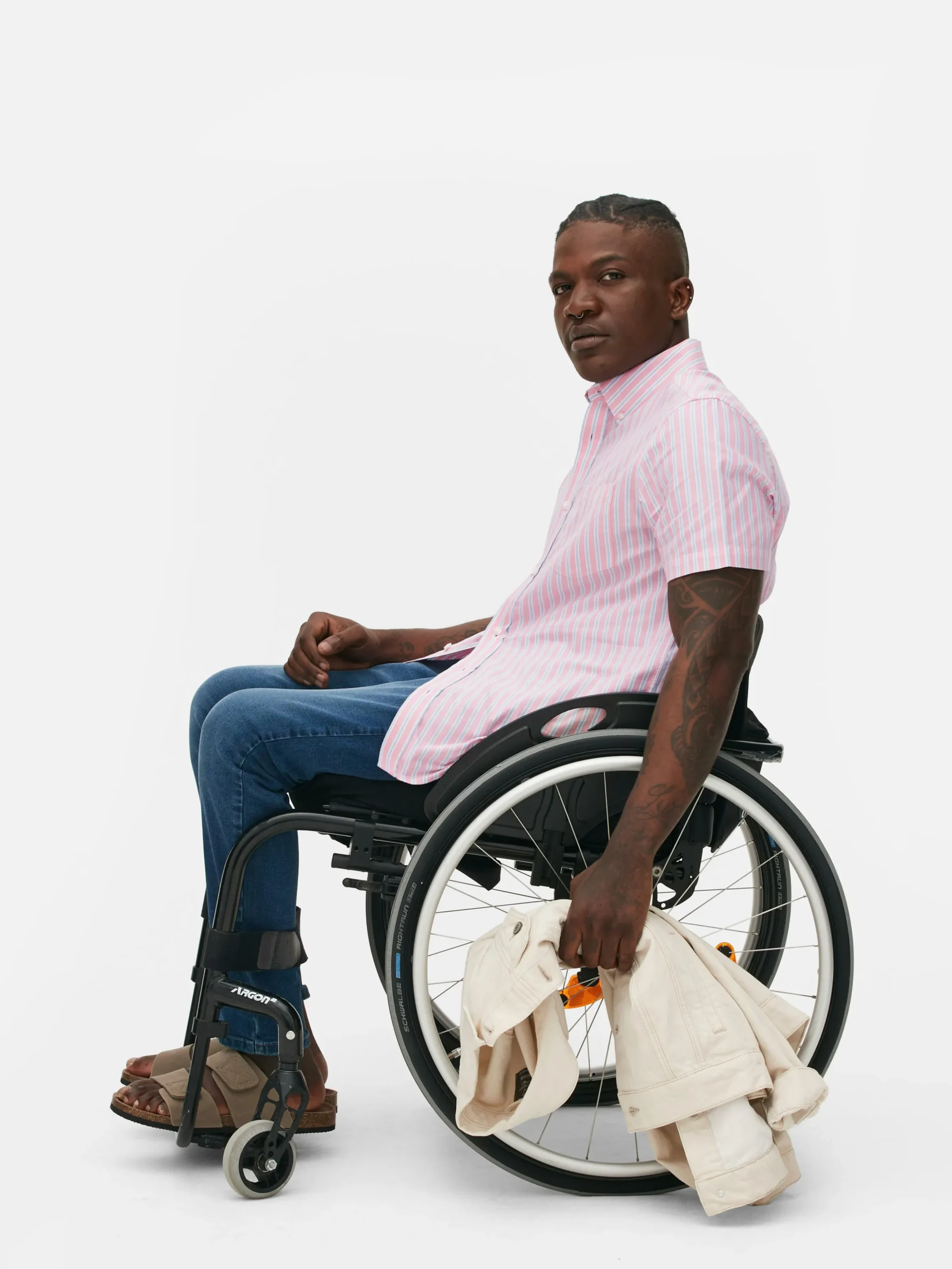 Camisa Oxford De Manga Corta A Rayas