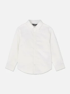 Camisa Oxford De Manga Larga Para Niño Pequeño