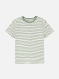 Camiseta A Rayas En Jacquard Para Niño Pequeño