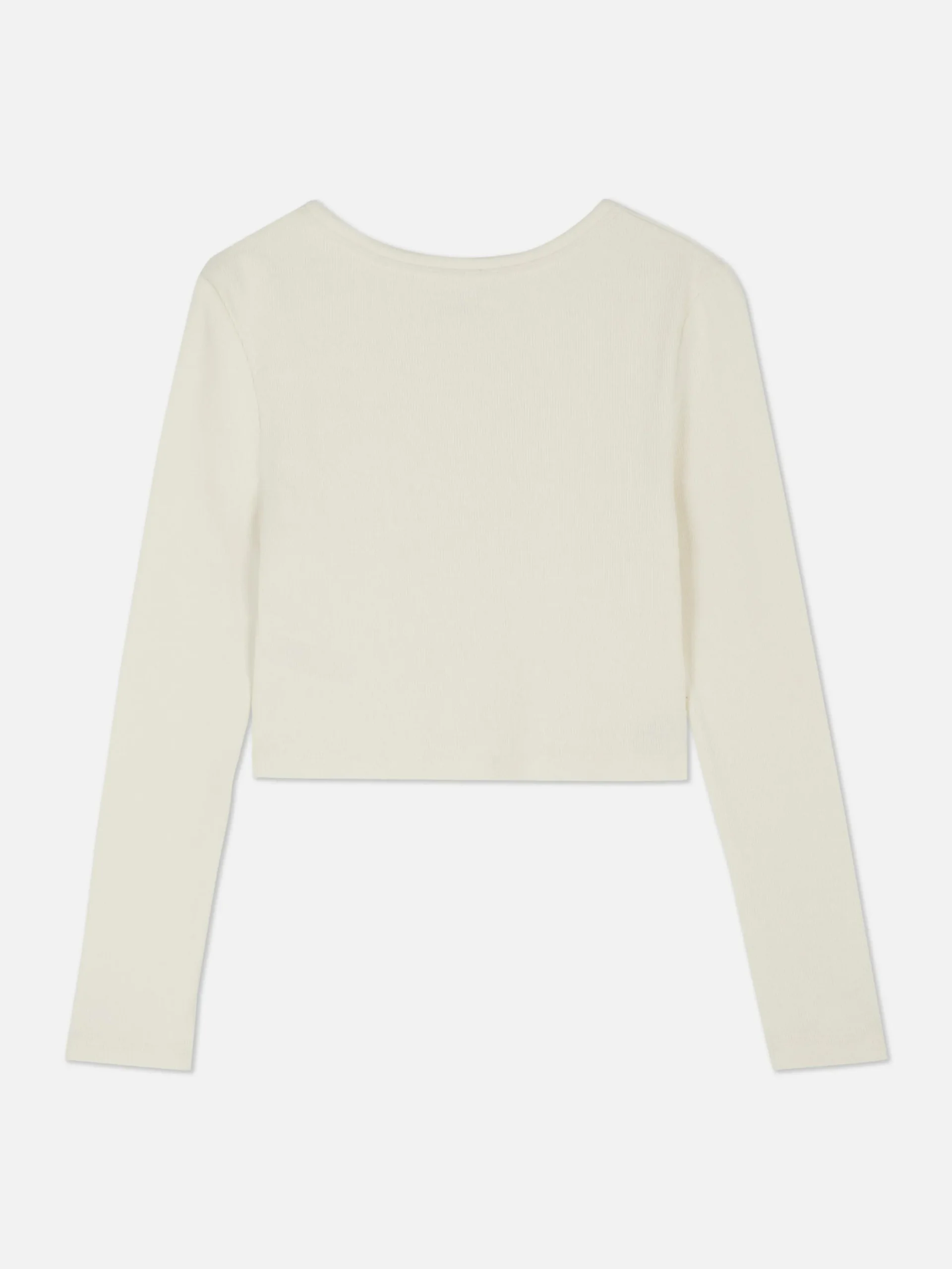 Camiseta Acanalada Con Botones