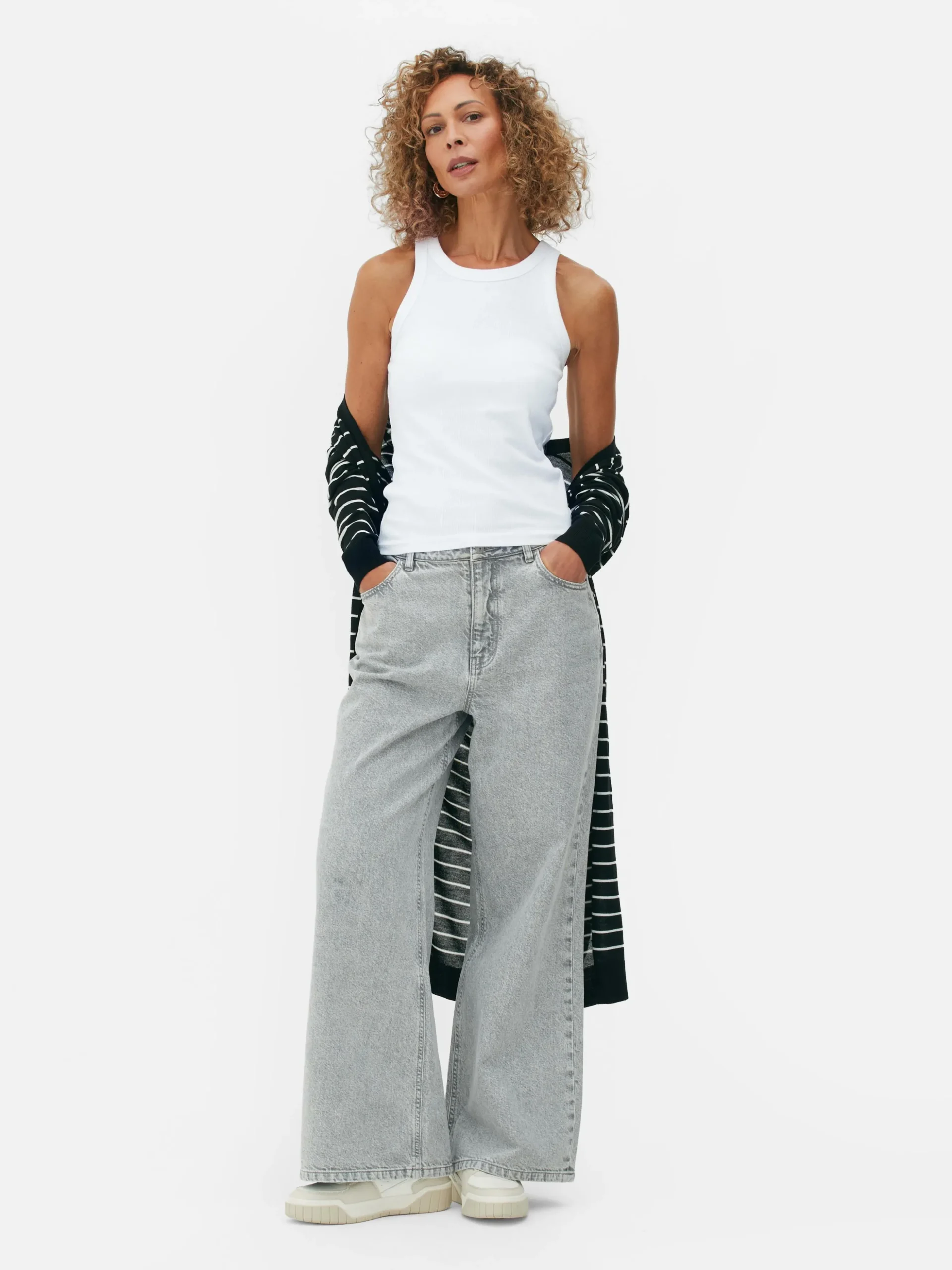 Camiseta Acanalada Con Espalda Nadadora