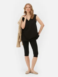 Camiseta Con Cuello De Pico Sin Mangas